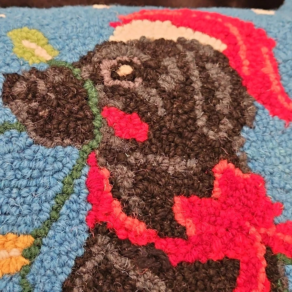 NWT Plow & Hearth Holiday Labrador Dog Wool Throw Pillows - Set Of 2 - Picture 11 of 11